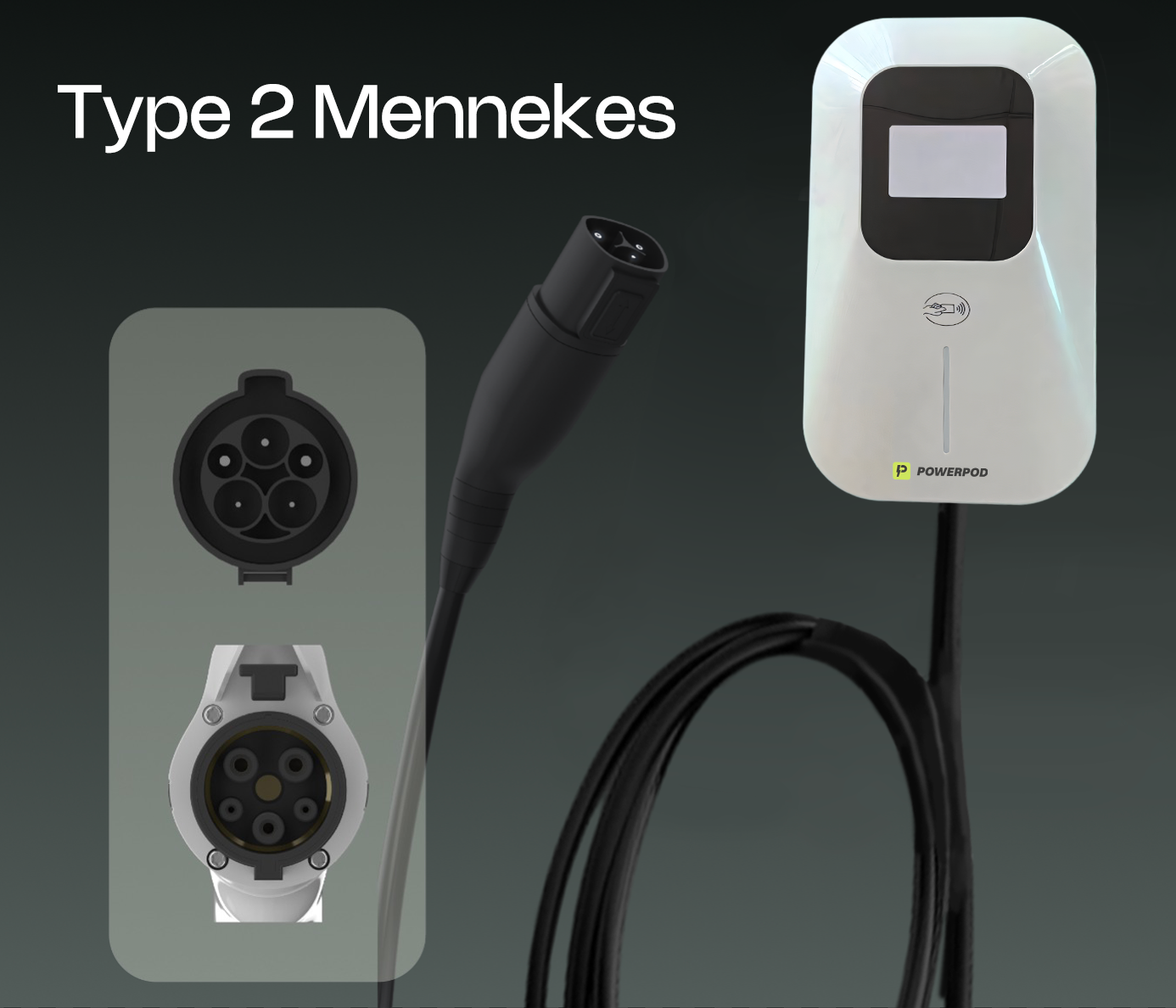PowerPod AC Charger Premium/7kW/Type 2 Mennekes